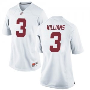 Women's Alabama Crimson Tide #3 Xavier Williams White Game NCAA College Football Jersey 2403YERJ3